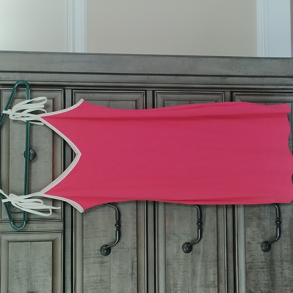Forever 21 hot pink tight fitting above knee dress size S